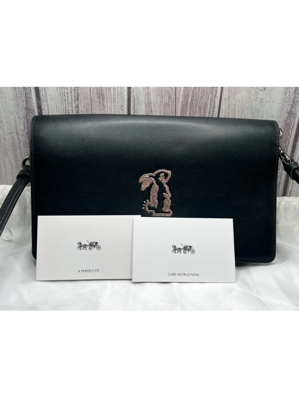 COACH x SELENA GOMEZ Limited Edition Hayden Bunny Foldover Crossbody Clutch